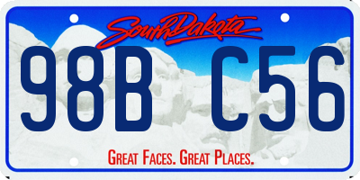 SD license plate 98BC56