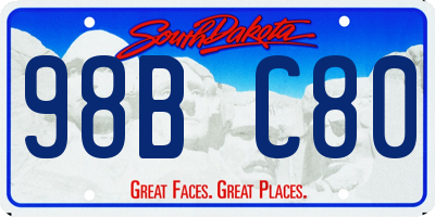 SD license plate 98BC80