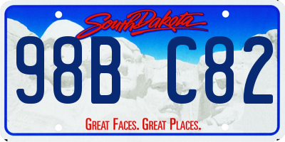 SD license plate 98BC82