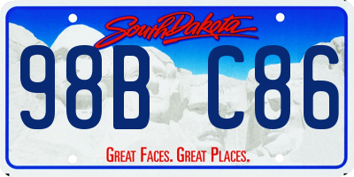 SD license plate 98BC86