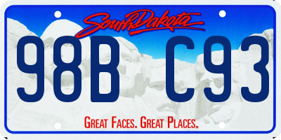 SD license plate 98BC93
