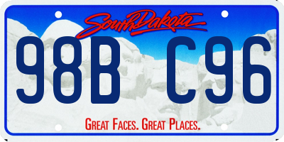 SD license plate 98BC96