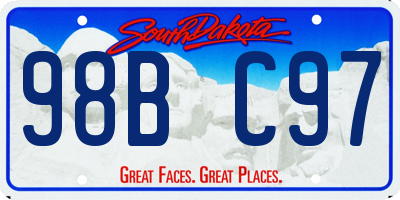 SD license plate 98BC97