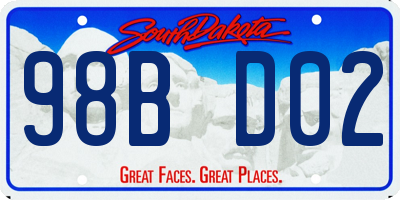 SD license plate 98BD02
