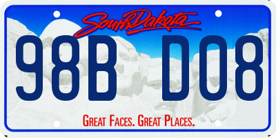 SD license plate 98BD08