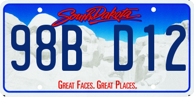 SD license plate 98BD12