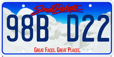 SD license plate 98BD22