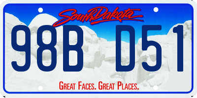 SD license plate 98BD51