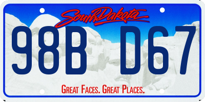 SD license plate 98BD67
