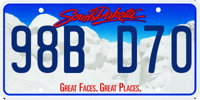 SD license plate 98BD70