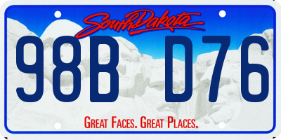 SD license plate 98BD76