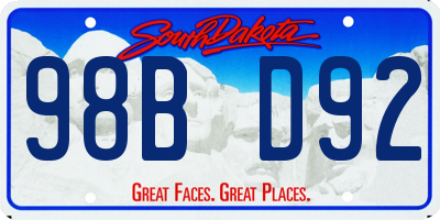SD license plate 98BD92
