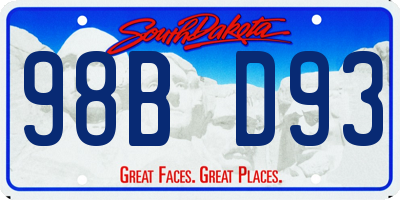 SD license plate 98BD93