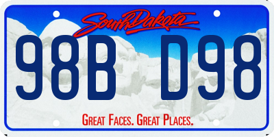 SD license plate 98BD98