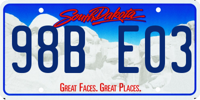 SD license plate 98BE03
