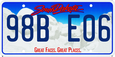 SD license plate 98BE06
