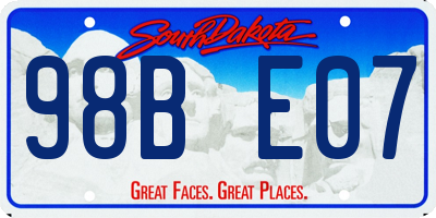 SD license plate 98BE07
