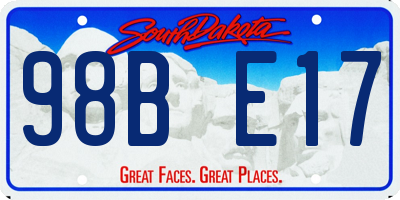 SD license plate 98BE17