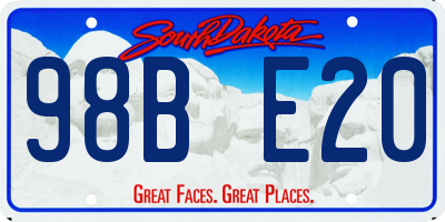 SD license plate 98BE20