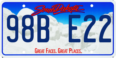 SD license plate 98BE22