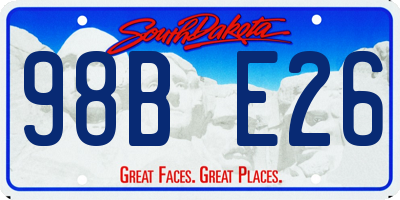 SD license plate 98BE26