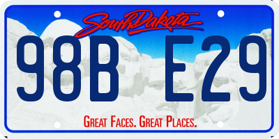 SD license plate 98BE29