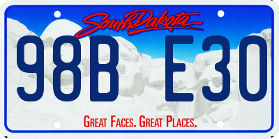SD license plate 98BE30