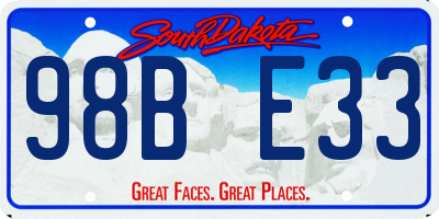 SD license plate 98BE33