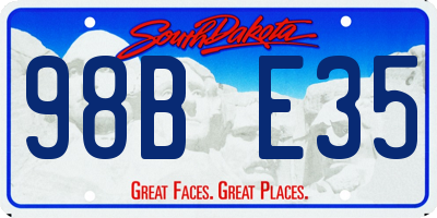 SD license plate 98BE35