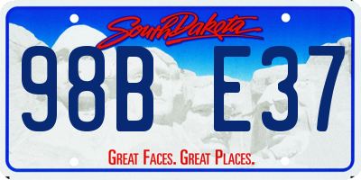 SD license plate 98BE37