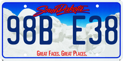 SD license plate 98BE38