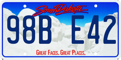 SD license plate 98BE42