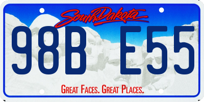 SD license plate 98BE55