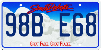 SD license plate 98BE68
