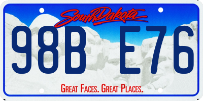 SD license plate 98BE76