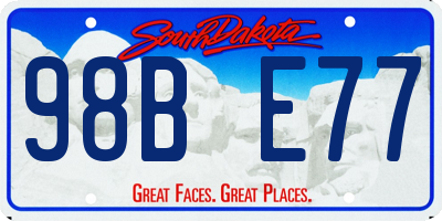 SD license plate 98BE77