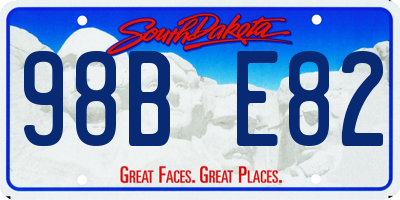 SD license plate 98BE82