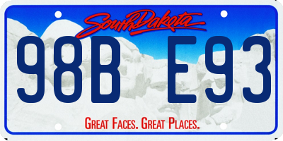 SD license plate 98BE93