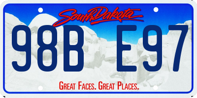 SD license plate 98BE97