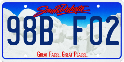 SD license plate 98BF02