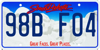 SD license plate 98BF04