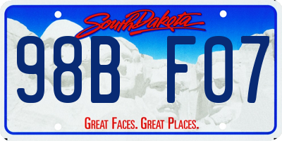 SD license plate 98BF07