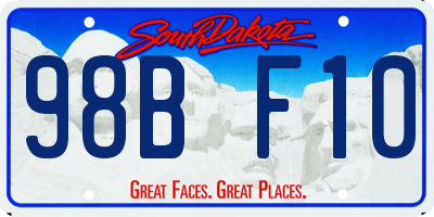 SD license plate 98BF10