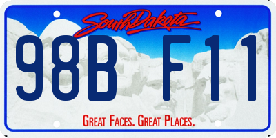 SD license plate 98BF11