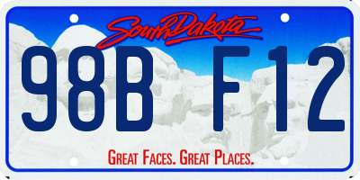SD license plate 98BF12