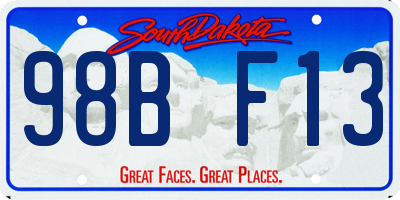 SD license plate 98BF13