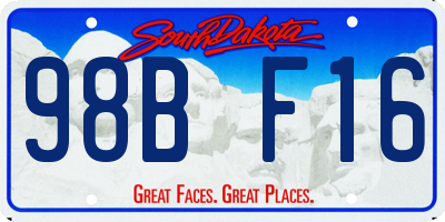 SD license plate 98BF16