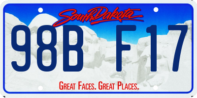 SD license plate 98BF17