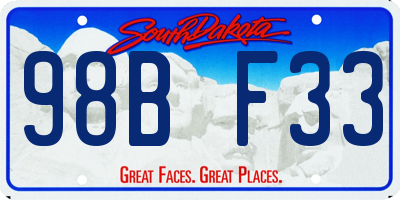 SD license plate 98BF33