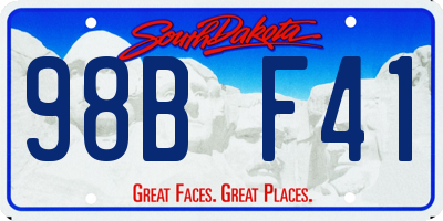 SD license plate 98BF41